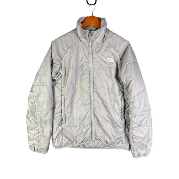 The North Face Lightweight Insulated Puffer Jacket Gray Grey Silver Mens Small - Picture 1 of 10